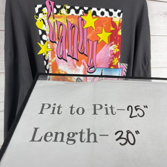 ASOS DESIGN oversized long sleeve t-shirt in gray with back print Mens Large - Picture 5 of 7